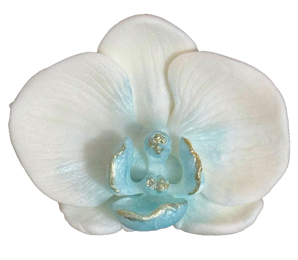 Decoratiune comestibila din zahar, Orhidee alba - Nati Shop